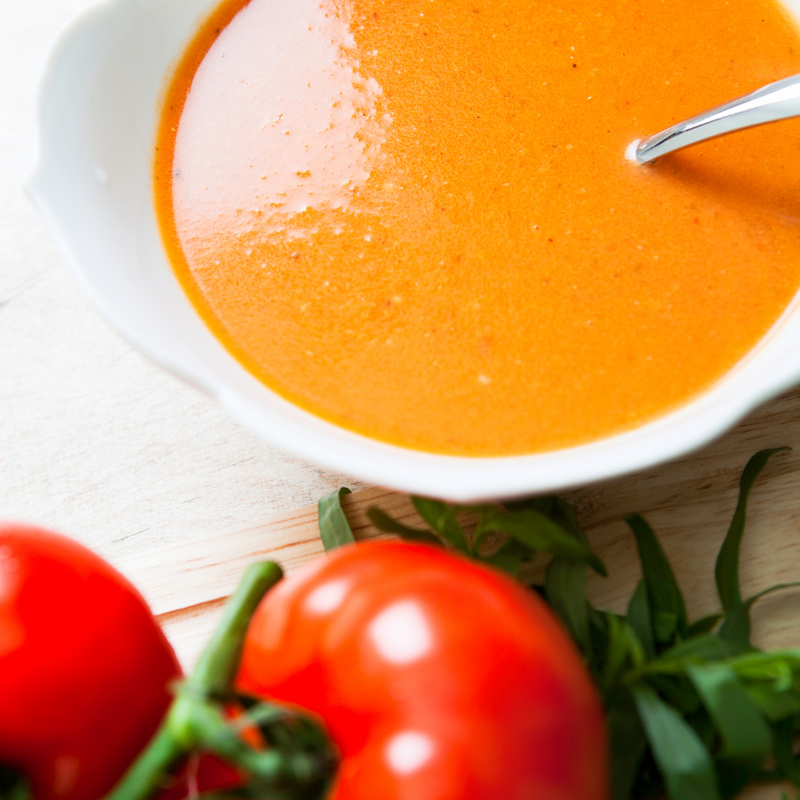 Tomato Rice & Tarragon Soup