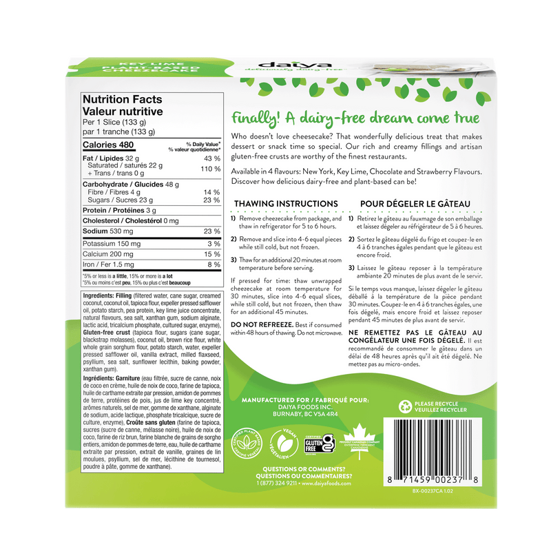 Key Lime Cheezecake | Daiya