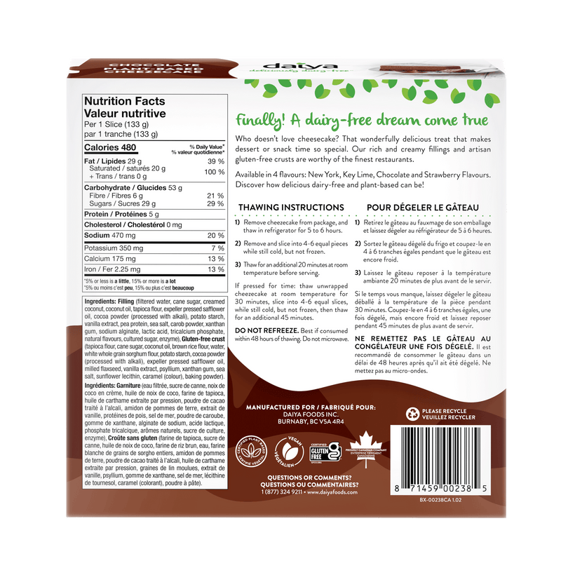 Chocolate Cheezecake | Daiya