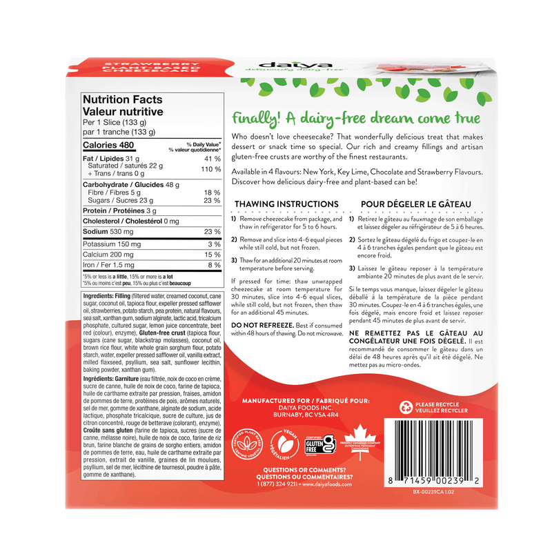 Strawberry Cheezecake | Daiya