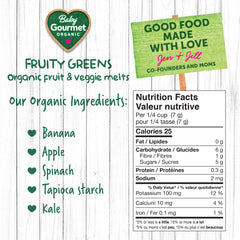 Organic Meltable Fruity Greens Mushies  | Baby Gourmet