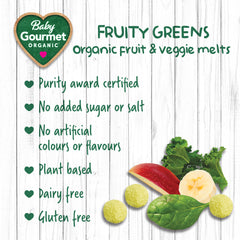 Organic Meltable Fruity Greens Mushies  | Baby Gourmet