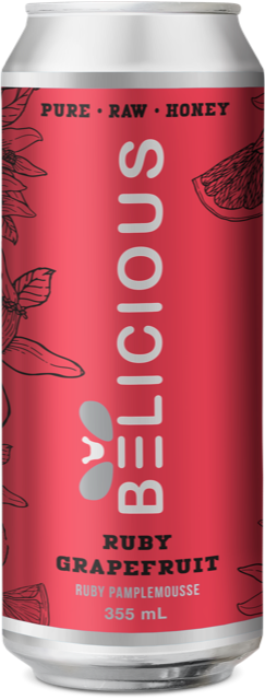 Sparkling Ruby Grapefruit Honey Beverage | Beelicious