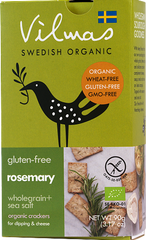 Gluten-Free Rosemary Wholegrain & Sea Salt Crackers | Vilmas Swedish Organic