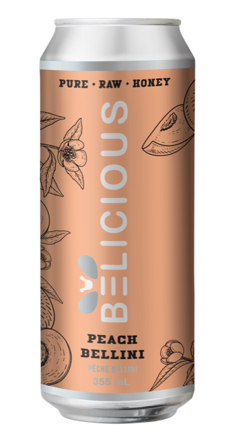 Sparkling Peach Bellini Honey Beverage | Beelicious