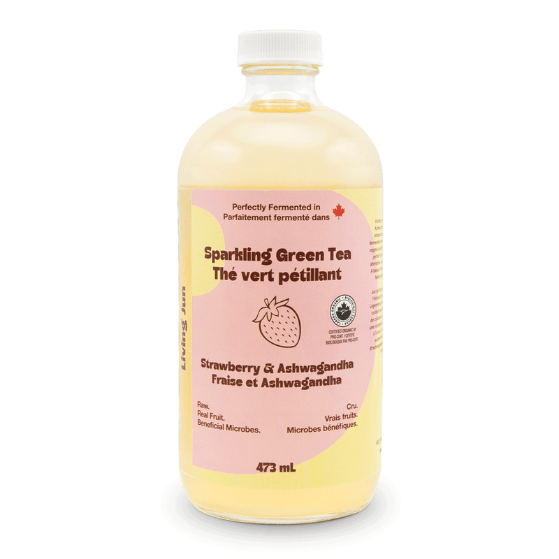 Sparkling Green Tea - Strawberry & Ashwagandha | Booch Kombucha