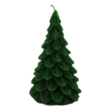 Forest Green Beeswax Yule Tree Candle | Honey Candles