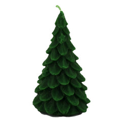 Forest Green Beeswax Yule Tree Candle | Honey Candles