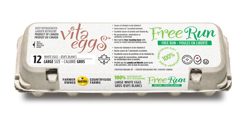 Vita Eggs Free Run Large White Eggs 12-Pack | Nutri Groupe