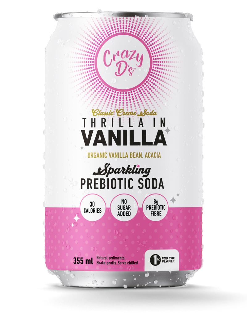 Thrilla in Vanilla Sparkling Prebiotic Soda | Crazy D's