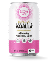 Thrilla in Vanilla Sparkling Prebiotic Soda | Crazy D's