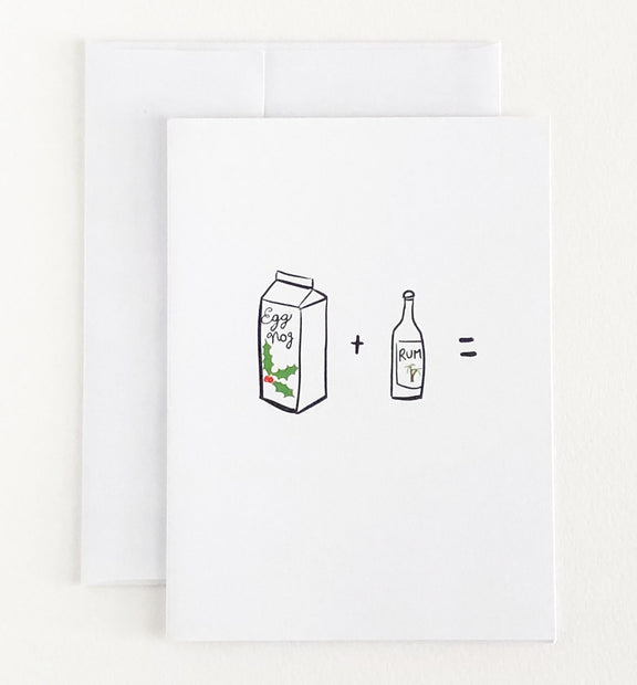 Egg Nog Rum Greeting Card | Wendy Tancock