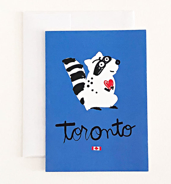 Toronto Raccoon Greeting Card | Wendy Tancock