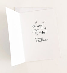 Jingle Bells Bike Holiday Greeting Card | Wendy Tancock