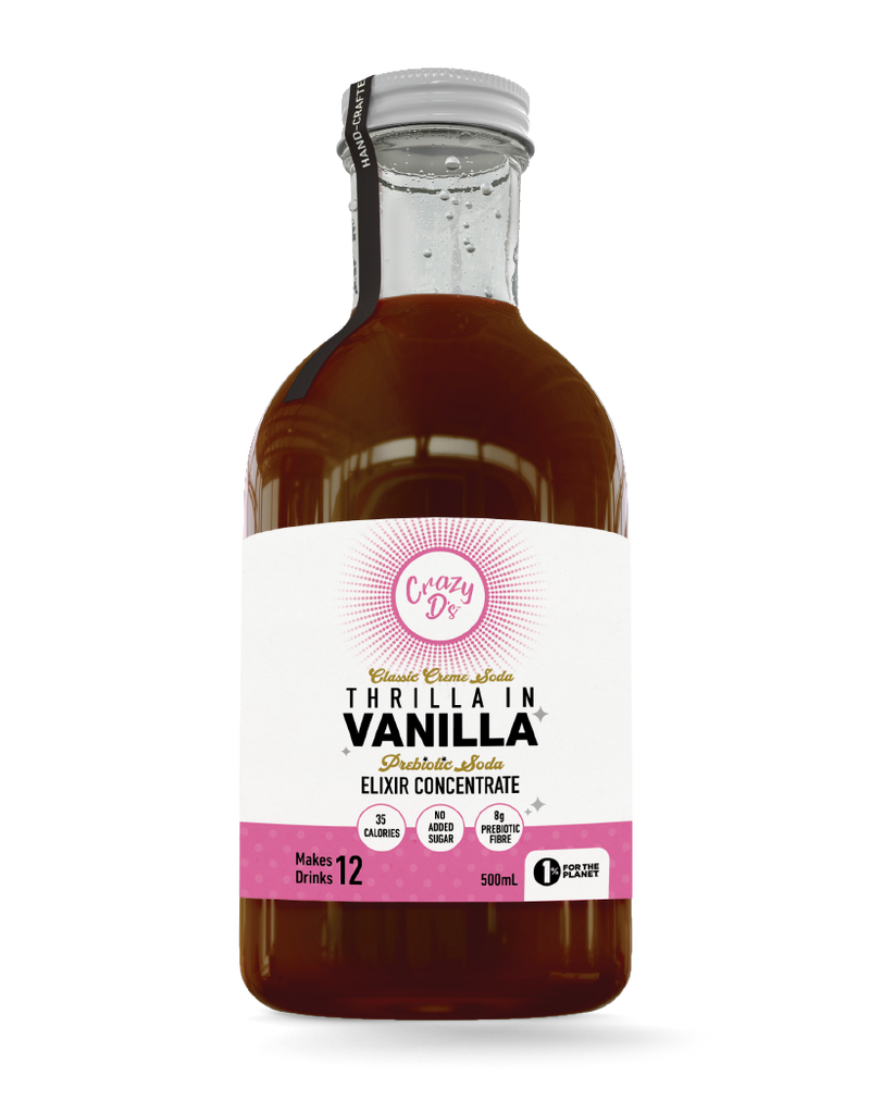 Prebiotic Soda Elixir Concentrate "Thrilla in Vanilla" | Crazy D's