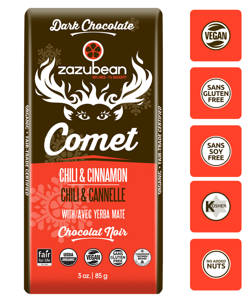 COMET Chili & Cinnamon Chocolate Bar | Zazubean