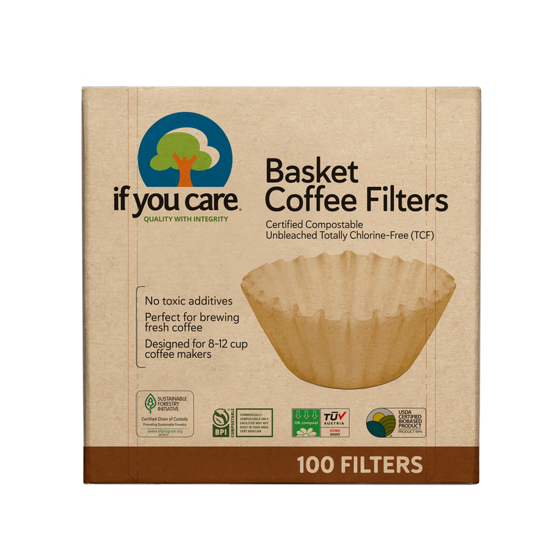 Compostable 8" Basket Coffee Filter | If You Care