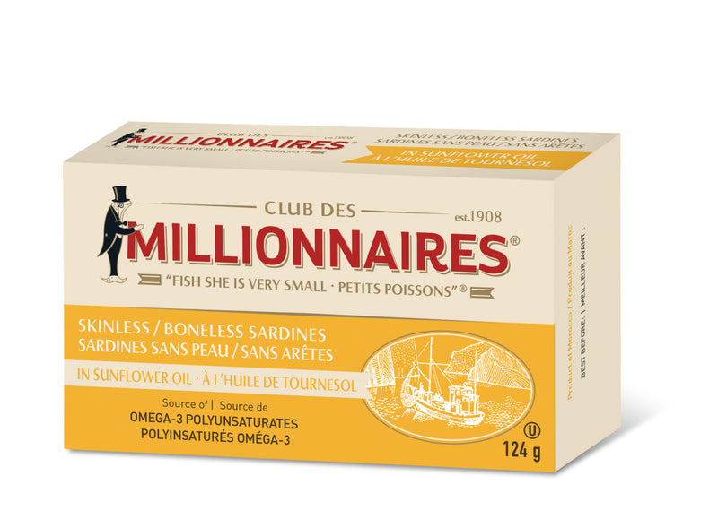 Skinless Boneless Sardines in Sunflower Oil | Club des Millionaires