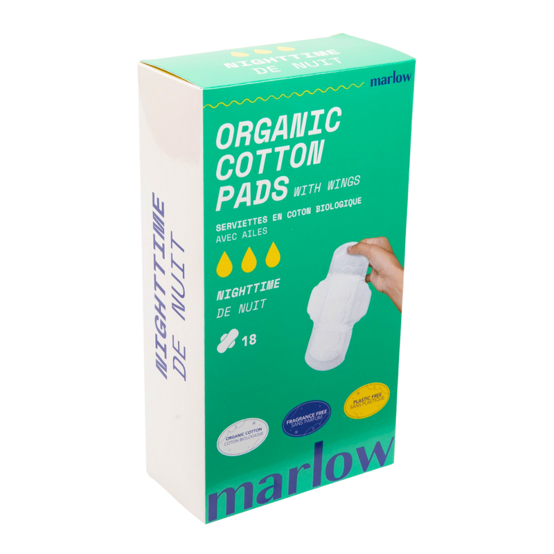 Organic Nighttime Pads - 18-Pack | Marlow
