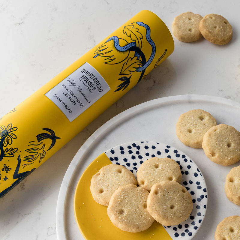 Eden Range Tin of Truly Handmade Shortbread Biscuits with Mediterranean Lemon | House of Edinburgh Shortbread