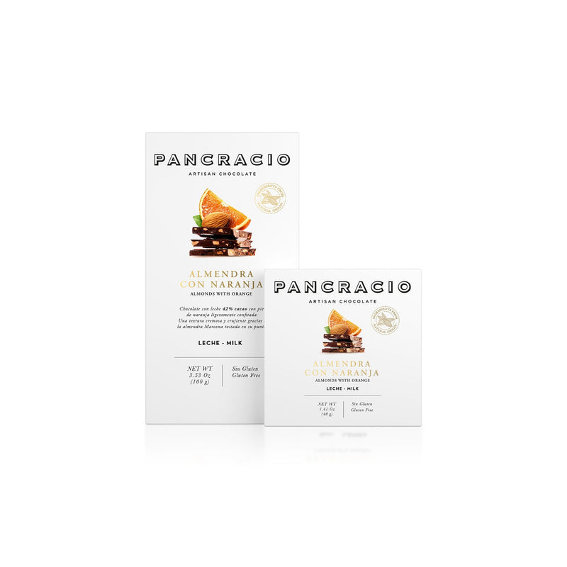 Almond & Orange Milk Chocolate Mini Bar | Pancracio