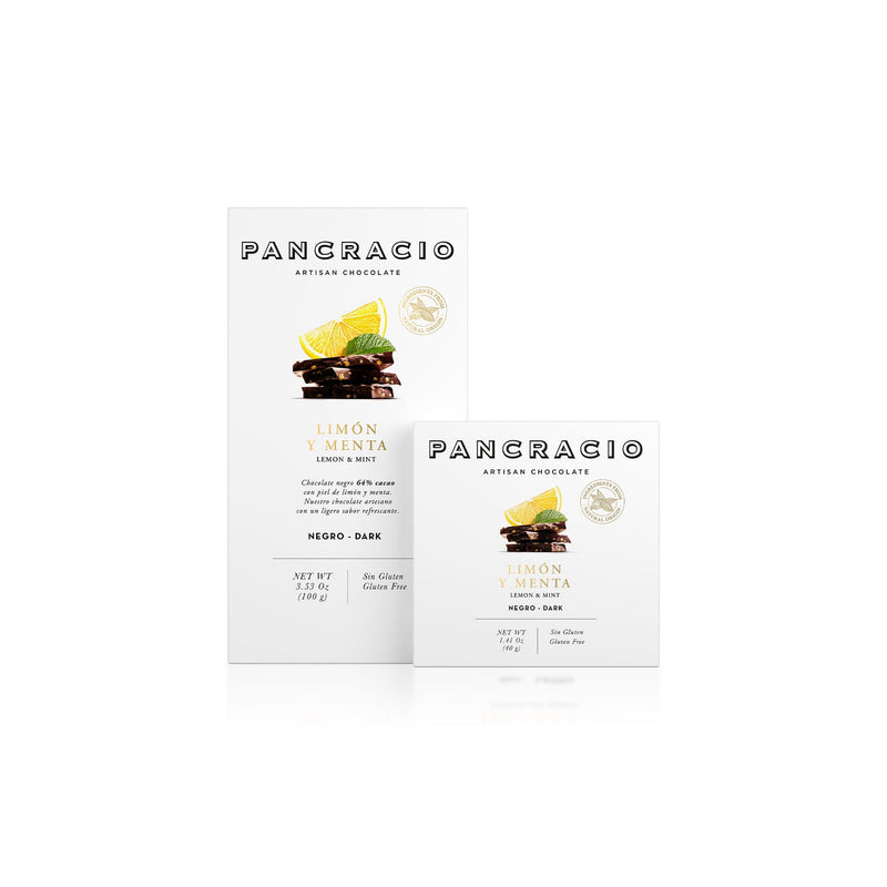 Lemon & Mint Dark Chocolate Mini Bar | Pancracio