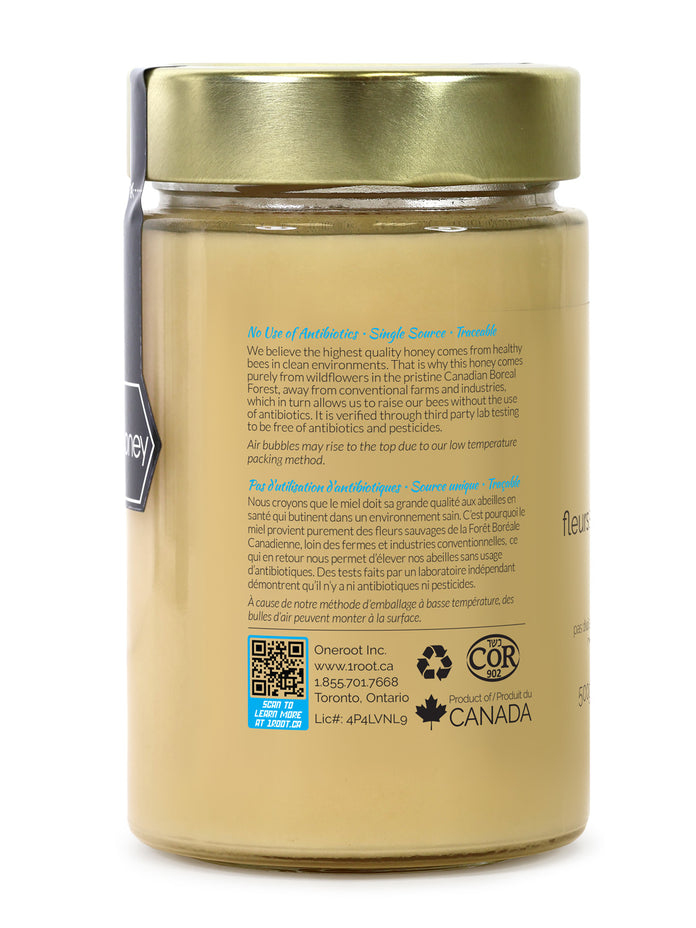 Natural Raw Boreal Forest Wildflower Honey | OneRoot