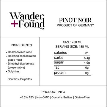 Non-Alcoholic Pinot Noir | Wander & Found