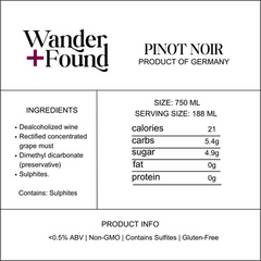 Non-Alcoholic Pinot Noir | Wander & Found