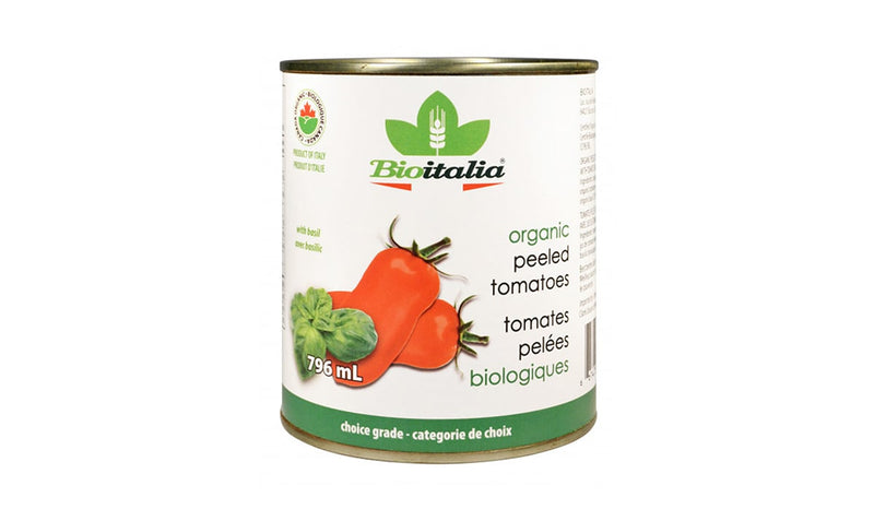 Peeled Tomatoes with Basil | Bioitalia