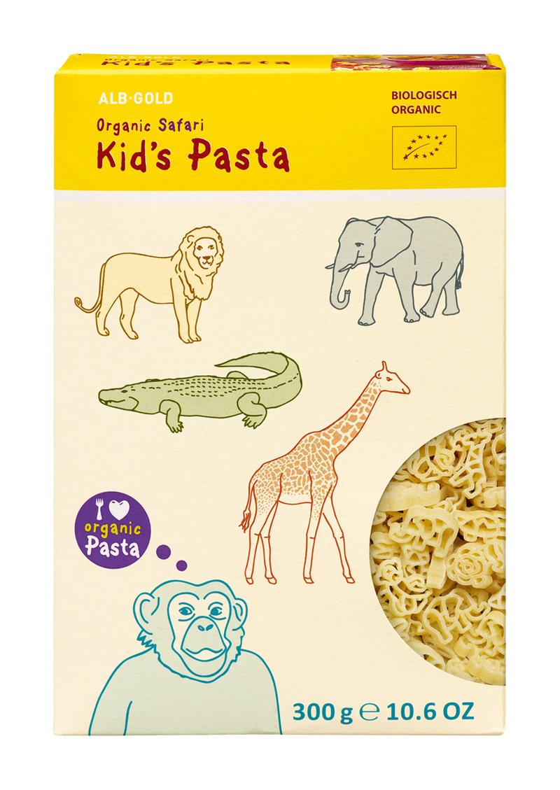 Organic Safari Animals Kid's Pasta | ALB-GOLD