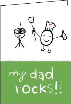My Dad Rocks Greeting Card | Wendy Tancock