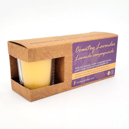 3-Pack Beeswax Votive Candles | Honey Candles