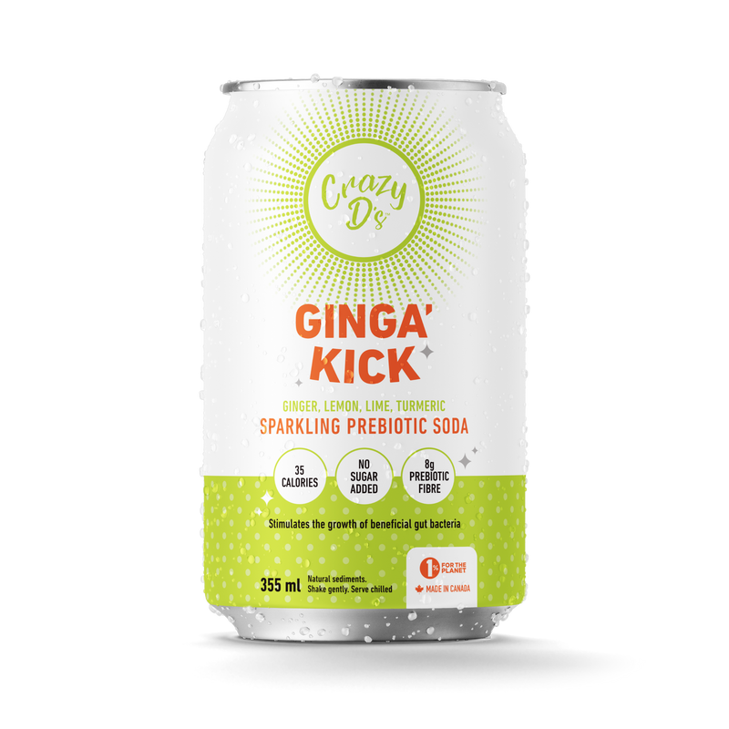 Ginga Kick Sparkling Prebiotic Soda | Crazy D's