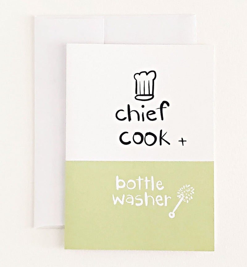 Chief Cook Valentine’s Day Greeting Card | Wendy Tancock