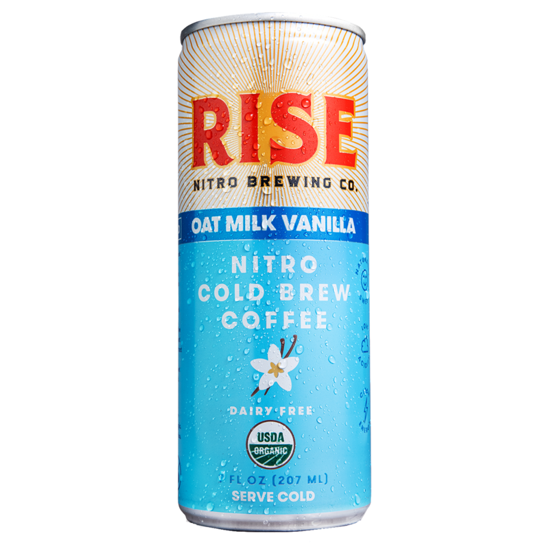 Oat Milk Vanilla Nitro Latte | Rise Brewing Co.